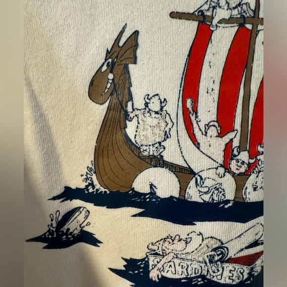 Vintage 80s Norwegian Yacht Club Sweatshirt Large Unisex USA Screen Stars Cotton - Picture 6 of 11